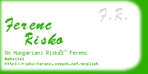 ferenc risko business card